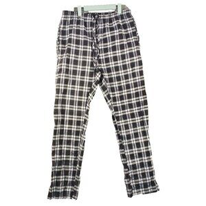 BEVERLY HILLS POLO CLUB Pajama Pants Size MEDIUM Plaid Woven Cotton